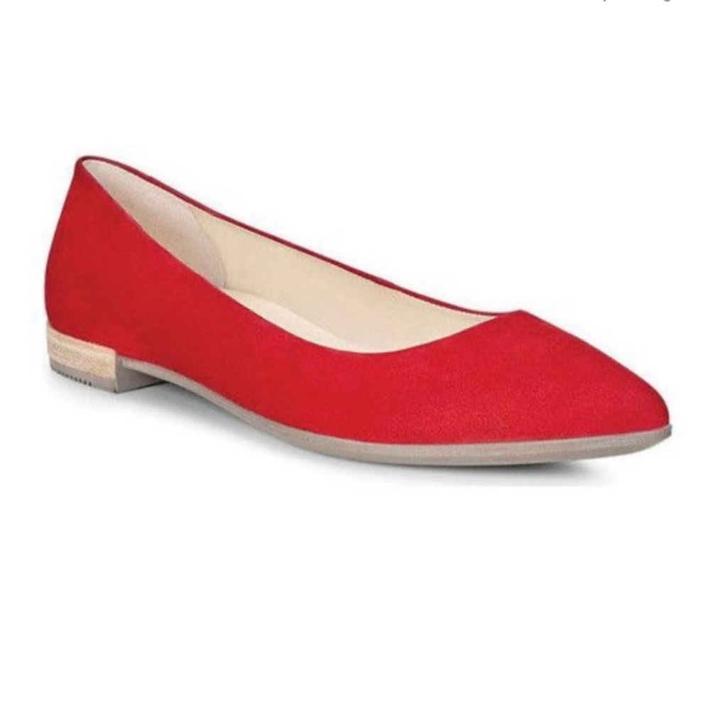 Ecco Shape Pointy Ballerina chili red Flats - Picture 10 of 13